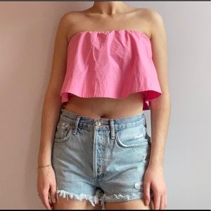 aritzia cropped blouse